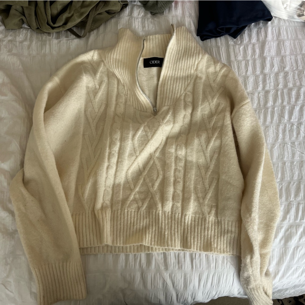 Cider Cream Cable Knit Sweater